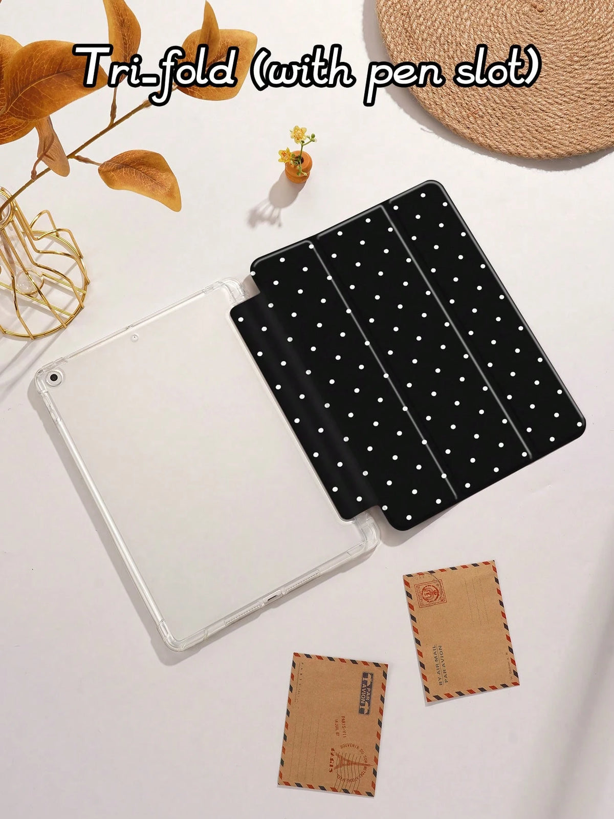 Kingsung 2026 Polka Dot & Minimalist Pattern Tablet Protective Case, Compatible With IPad Air 8 (M4) 2026 (11-Inch), Air 8 (M4) 2026 (11-Inch), 9.7/10.2/10.5/10.9/12.9/Pro 11 (10th Gen), Galaxy Tab S6