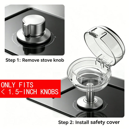 Kitchen Stove Knob Covers, Clear Proof Gas Stove Knob Covers, Protection For Proofing With Adhesive
