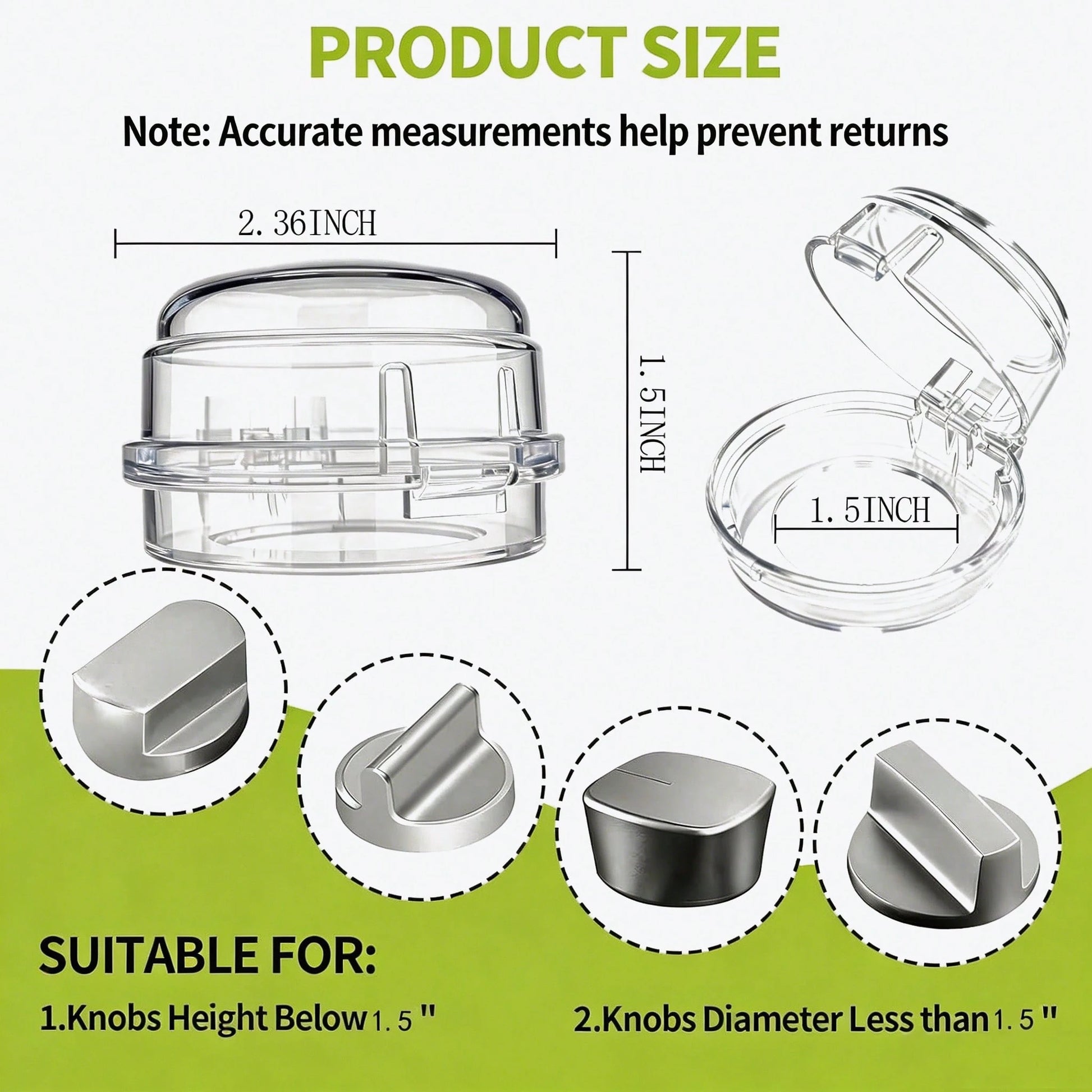 Kitchen Stove Knob Covers, Clear Proof Gas Stove Knob Covers, Protection For Proofing With Adhesive