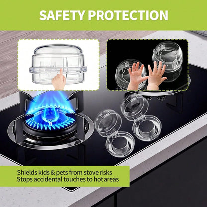 Kitchen Stove Knob Covers, Clear Proof Gas Stove Knob Covers, Protection For Proofing With Adhesive
