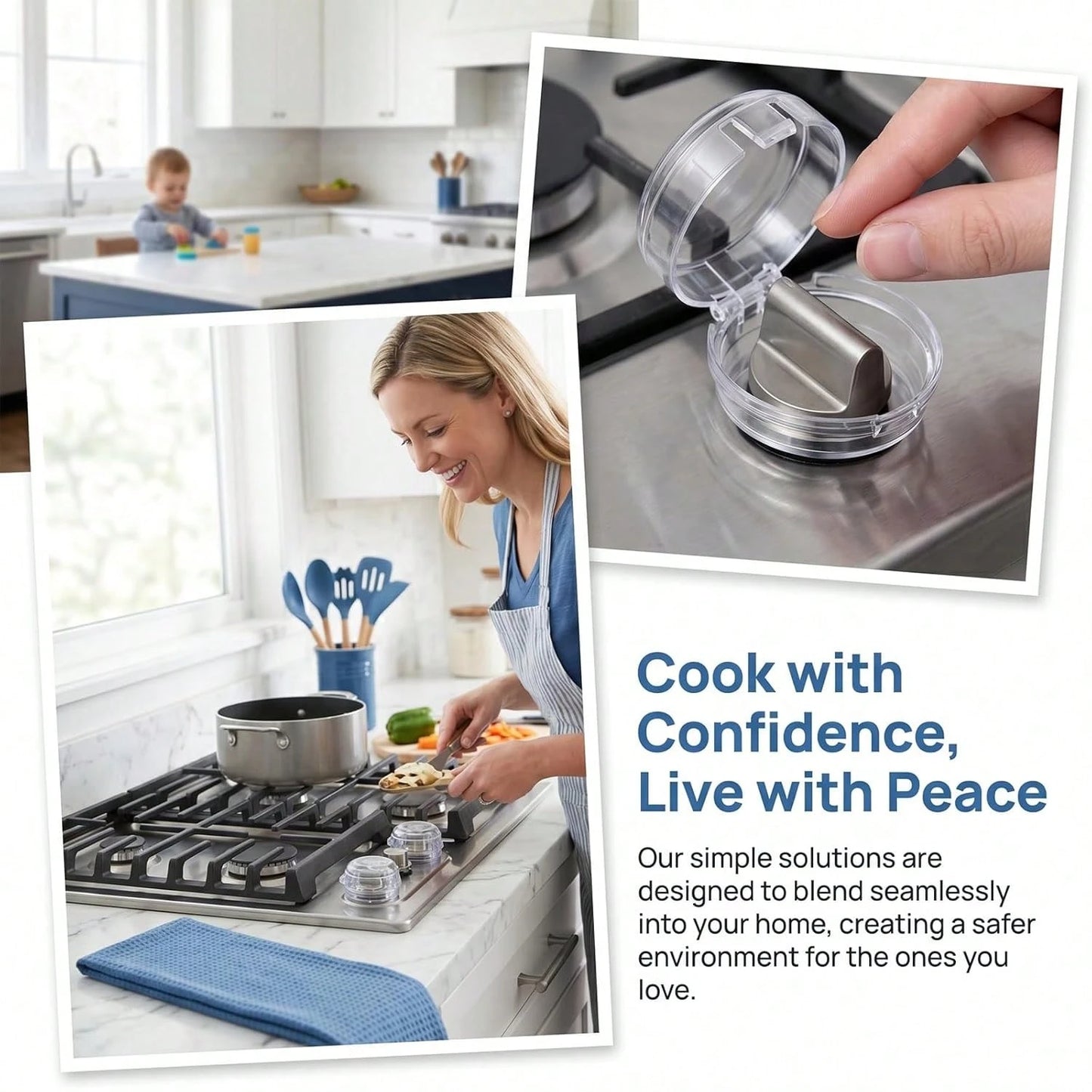 Kitchen Stove Knob Covers, Clear Proof Gas Stove Knob Covers, Protection For Proofing With Adhesive
