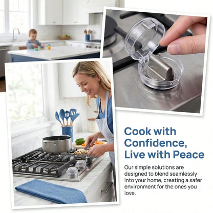Kitchen Stove Knob Covers, Clear Proof Gas Stove Knob Covers, Protection For Proofing With Adhesive