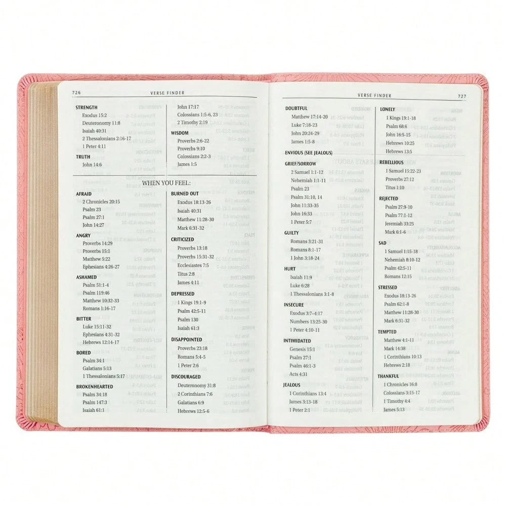 KJV Holy Bible, Gift Edition King James Version, Faux Leather Flexible Cover, Blossom Pink Floral (KJV Gift Editions)