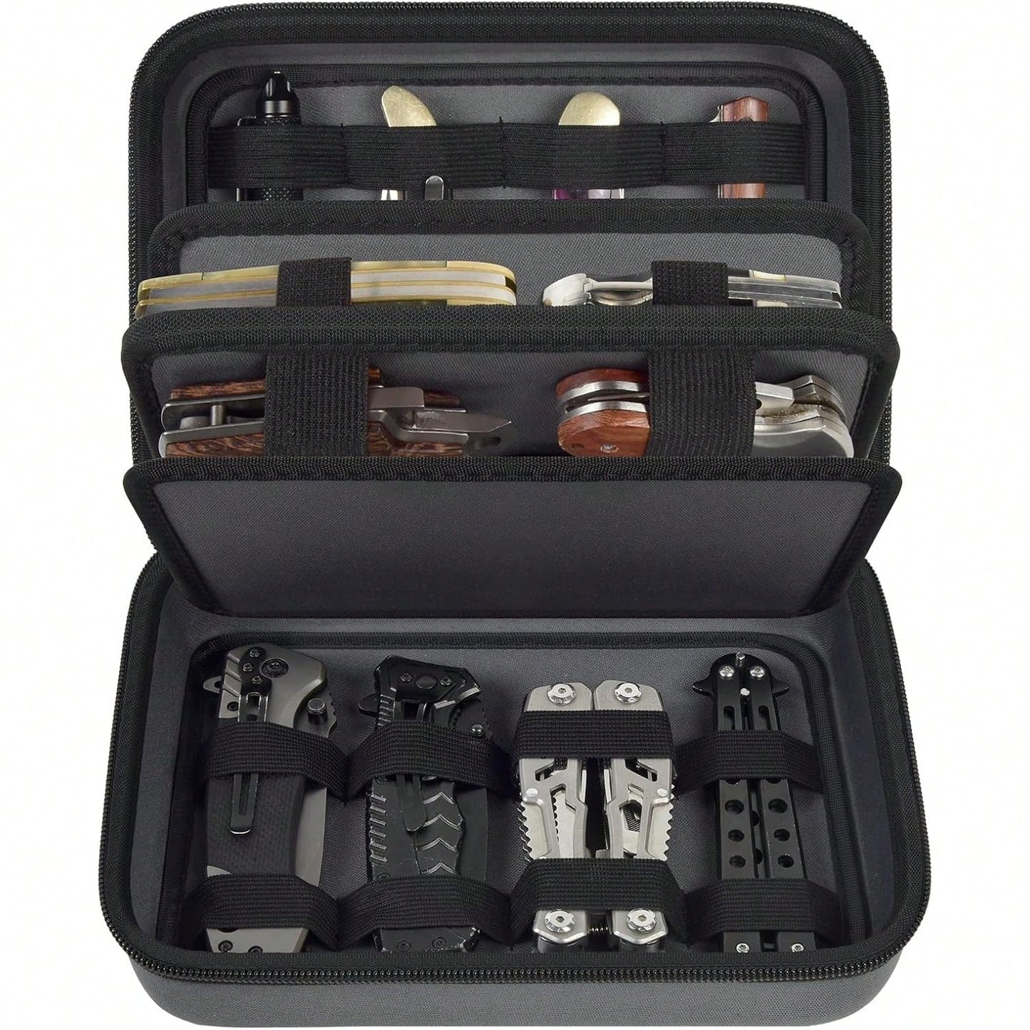 Knife Display Case, 24+ Folding Knife Collection Storage Organizer Holder, Small Knives Protector Box For Tactical/Hunting/Edc/Survival (Box Only)