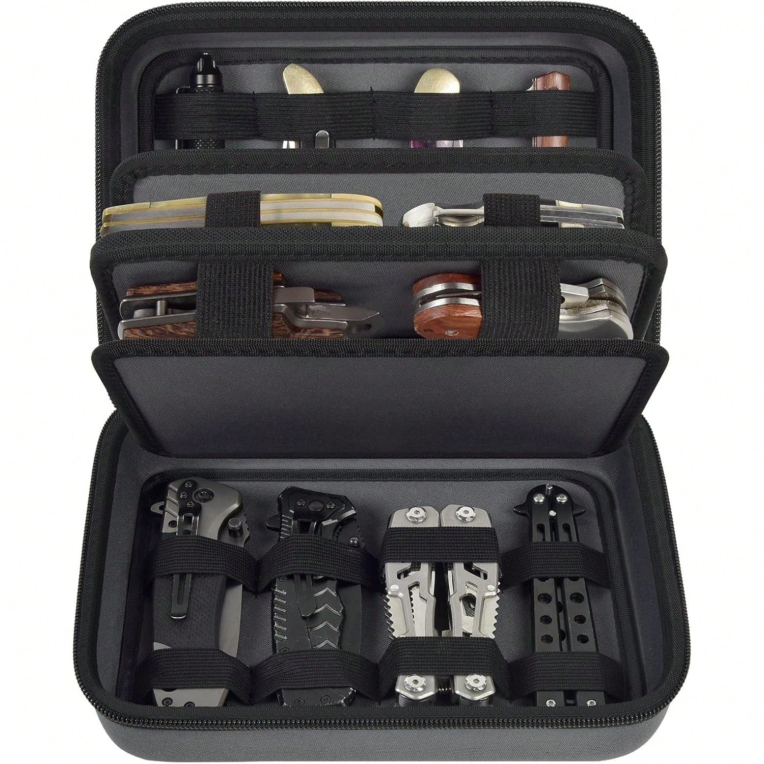 Knife Display Case, 24+ Folding Knife Collection Storage Organizer Holder, Small Knives Protector Box For Tactical/Hunting/Edc/Survival (Box Only)