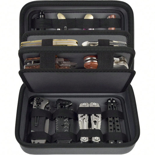 Knife Display Case, 24+ Folding Knife Collection Storage Organizer Holder, Small Knives Protector Box For Tactical/Hunting/Edc/Survival (Box Only)