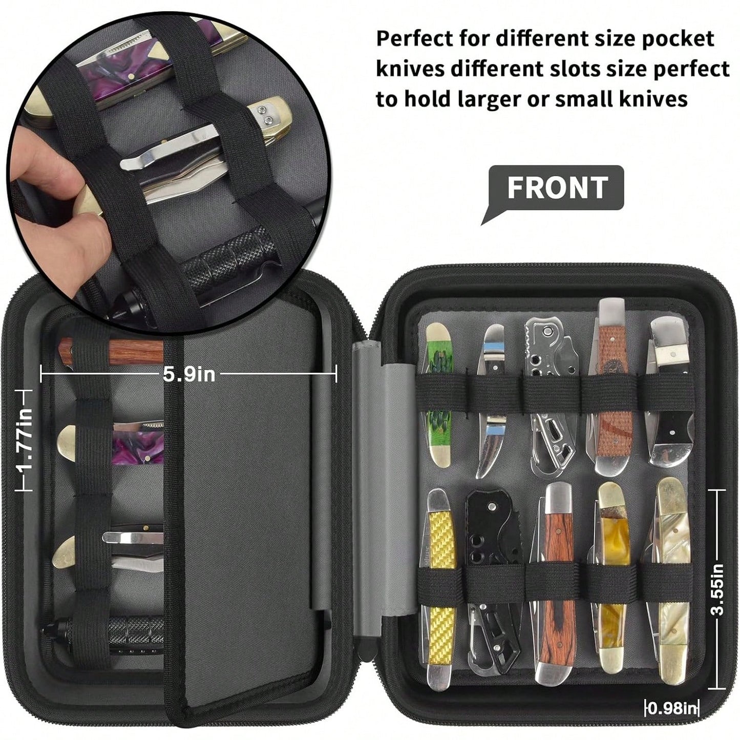 Knife Display Case, 24+ Folding Knife Collection Storage Organizer Holder, Small Knives Protector Box For Tactical/Hunting/Edc/Survival (Box Only)