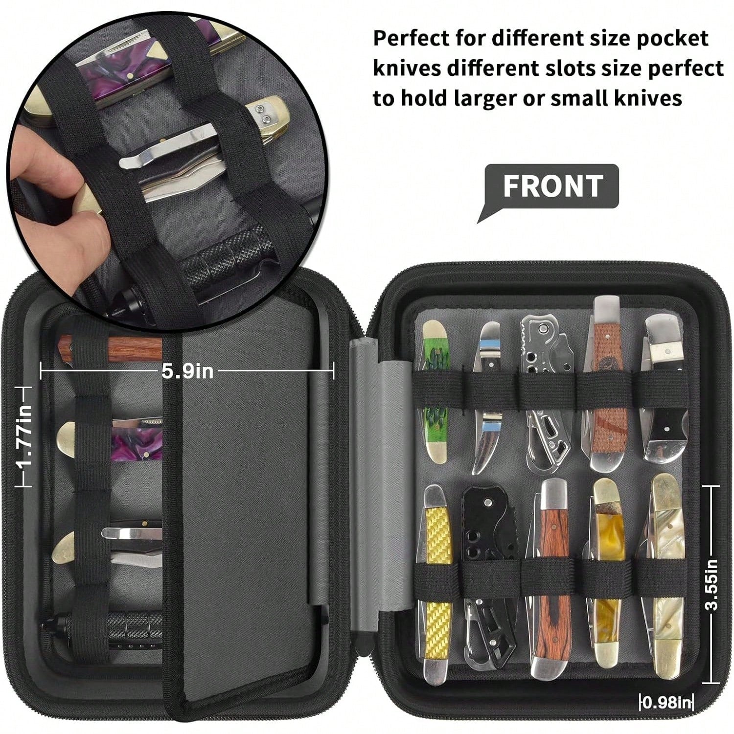 Knife Display Case, 24+ Folding Knife Collection Storage Organizer Holder, Small Knives Protector Box For Tactical/Hunting/Edc/Survival (Box Only)