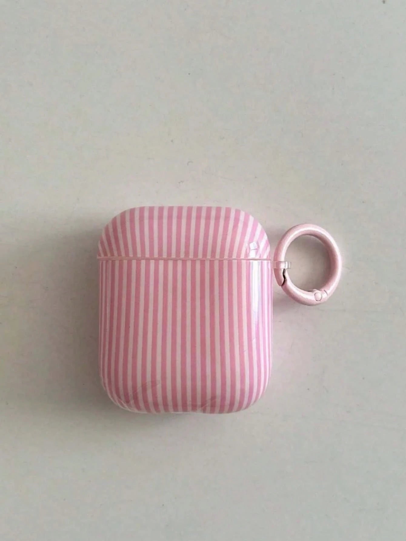 Korean Simp Pink Striped W/ Strap Ring Case For Pro3/Pro2/Pro/4/3/2, Fashion Slim Protective Cover For Women Daily Use