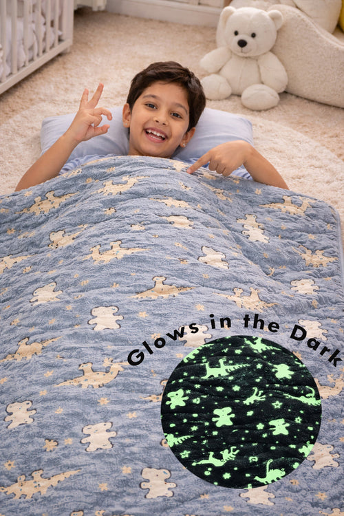 Kradyl Kroft Glow in the Dark Blankets | Large Size - Dinos