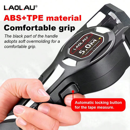 L.A.OL.A.U LAOLAU 3-In-1 Laser Tape Measure, 16ft/5m Auto-Locking Tape Measure With Dual Green Laser Level, High Precision Leveling Tool For Construction, Woodworking, DIY Crafts And Home Renovation P