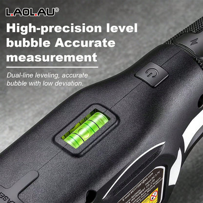 L.A.OL.A.U LAOLAU 3-In-1 Laser Tape Measure, 16ft/5m Auto-Locking Tape Measure With Dual Green Laser Level, High Precision Leveling Tool For Construction, Woodworking, DIY Crafts And Home Renovation P