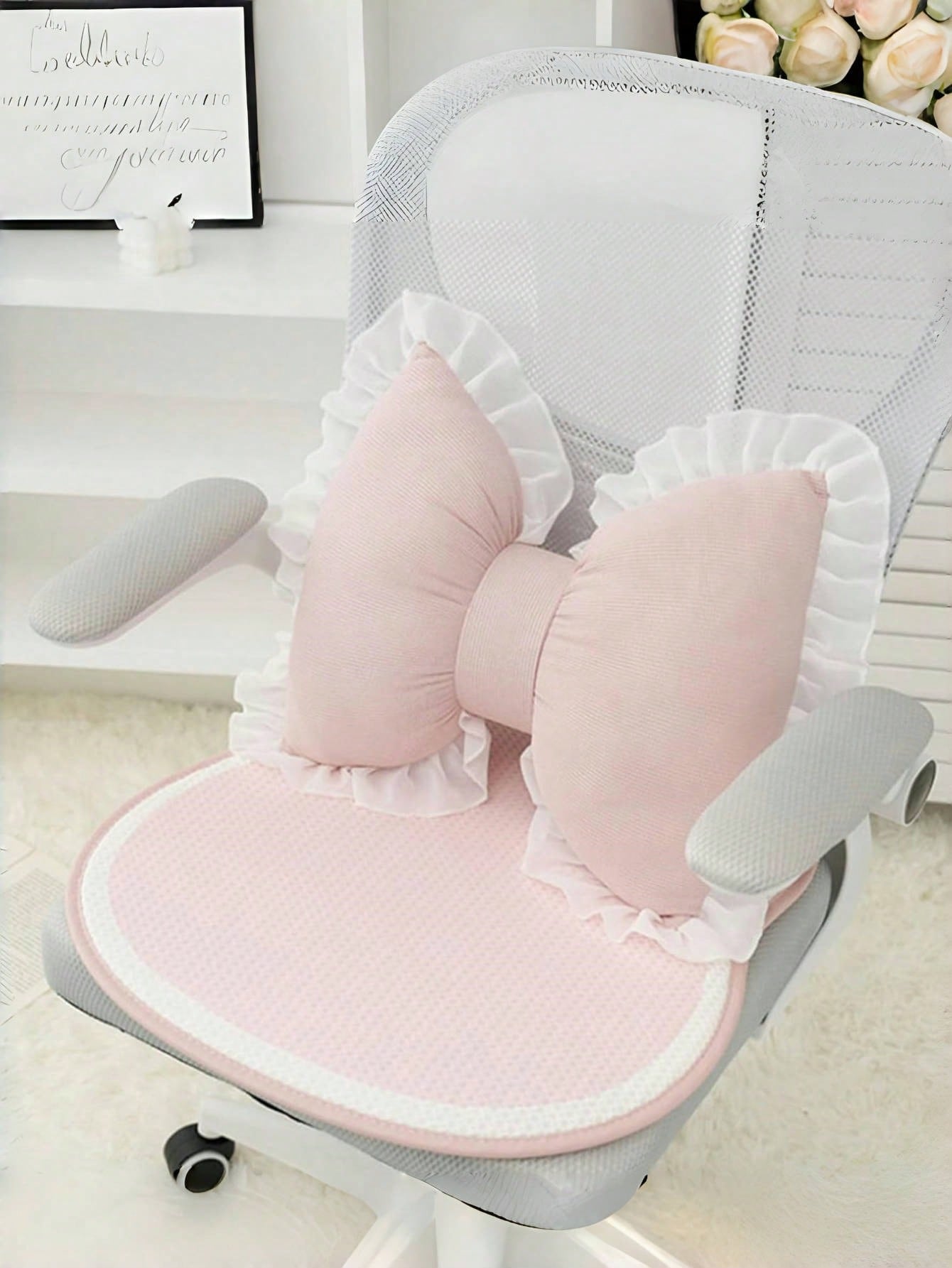 Lace Bow Throw Pillow, Soft & Cute Spring Bowknot Decorative Cushion, Suitable For Bedroom, Sofa, Bed And Other Home Decor In Spring & Summer, Great Spring Gift For Family And Friends