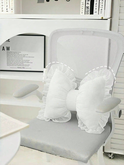 Lace Bow Throw Pillow, Soft & Cute Spring Bowknot Decorative Cushion, Suitable For Bedroom, Sofa, Bed And Other Home Decor In Spring & Summer, Great Spring Gift For Family And Friends