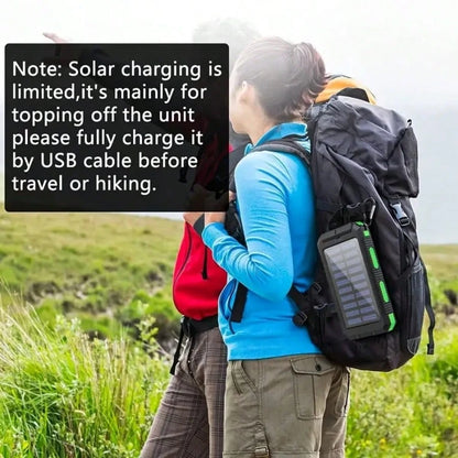 LADAPU 20000mAh 5V2A Fast Charging Multifunctional Solar Panel Power Bank With Ultra-Bright LED Light, Large Capacity Rechargeable Portable Mobile Phone Charger, Dual Flashlights, Dual Usb Port, Outdo