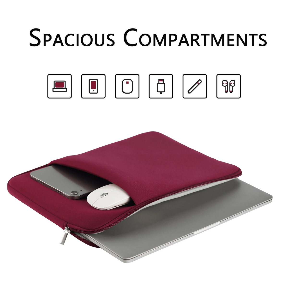 Laptop Sleeve 11-16 Inch Laptop Case Bag With Front Pocket, Compatible With 11/13/14/15/16 Inch Pro Air PC Notebook Surface Chromebook