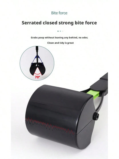 Large 80cm/31.5in Long Handle Pet Poop Scooper With 60 Free Garbage Bags, Foldable Dog Waste Picker Pet Cleaning Supplies