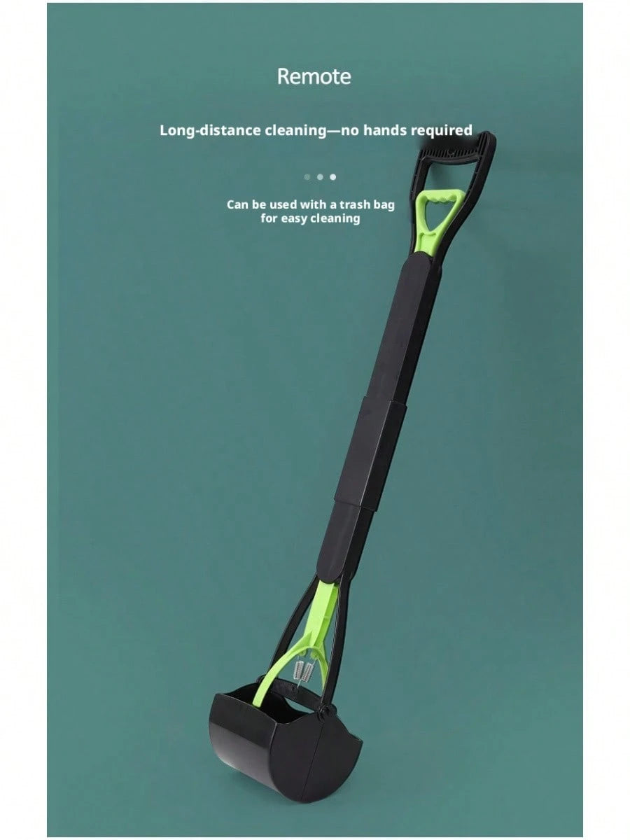 Large 80cm/31.5in Long Handle Pet Poop Scooper With 60 Free Garbage Bags, Foldable Dog Waste Picker Pet Cleaning Supplies