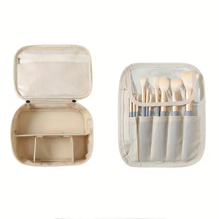 Large Capacity Makeup Bag, With Divided Compartments For Storing Cosmetics. Travel Bag For Carrying Makeup Tools. Portable Bag For Storing Toiletries During Travel.