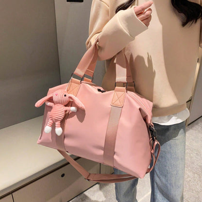 Large Capacity Overnight Travel Duffel Bag, Gym Yoga Tote Bag With Wet Dry Separation, Casual Multifunctional Portable Shoulder Bag, Can Be Used As Overnight Bag, Gym Bag, Travel Bag, Weekend Bag, Car