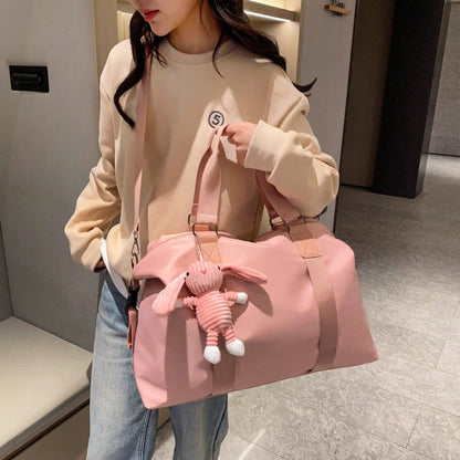 Large Capacity Overnight Travel Duffel Bag, Gym Yoga Tote Bag With Wet Dry Separation, Casual Multifunctional Portable Shoulder Bag, Can Be Used As Overnight Bag, Gym Bag, Travel Bag, Weekend Bag, Car