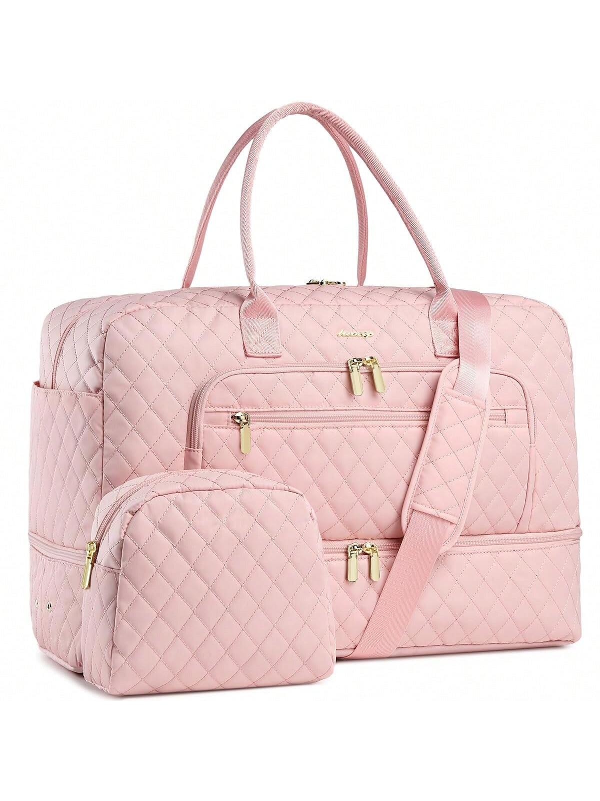 Large Women Travel Duffle Bag- Carry On Overnight Bag Weekend Travel Duffel Tote Bag Yoga Gym Bag With Wet Pocket Toiletry Weekender Overnight Bag For Travel Business Trips Sport, Personal Item Trav