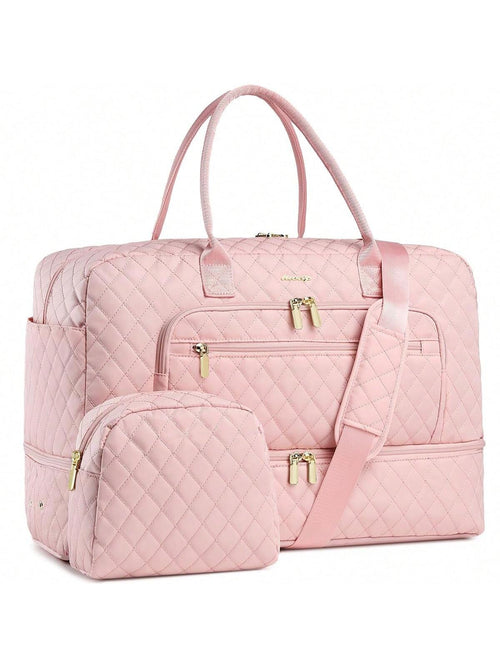 Large Women Travel Duffle Bag- Carry On Overnight Bag Weekend Travel Duffel Tote Bag Yoga Gym Bag With Wet Pocket Toiletry Weekender Overnight Bag For Travel Business Trips Sport, Personal Item Trav