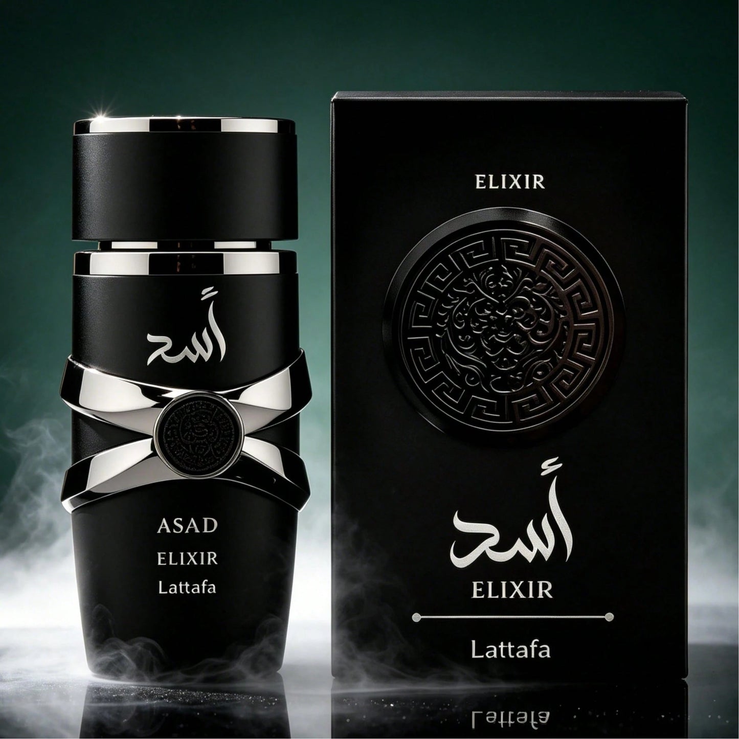 Lattafa Asad Elixir 3.4 Fl Oz 100ml Men's Eau De Parfum Intense Woody Cedarwood Aromatic Scent Creamy Amber Vanilla Long Wear Vaporisateur Perfume Birthday Gift For Guys
