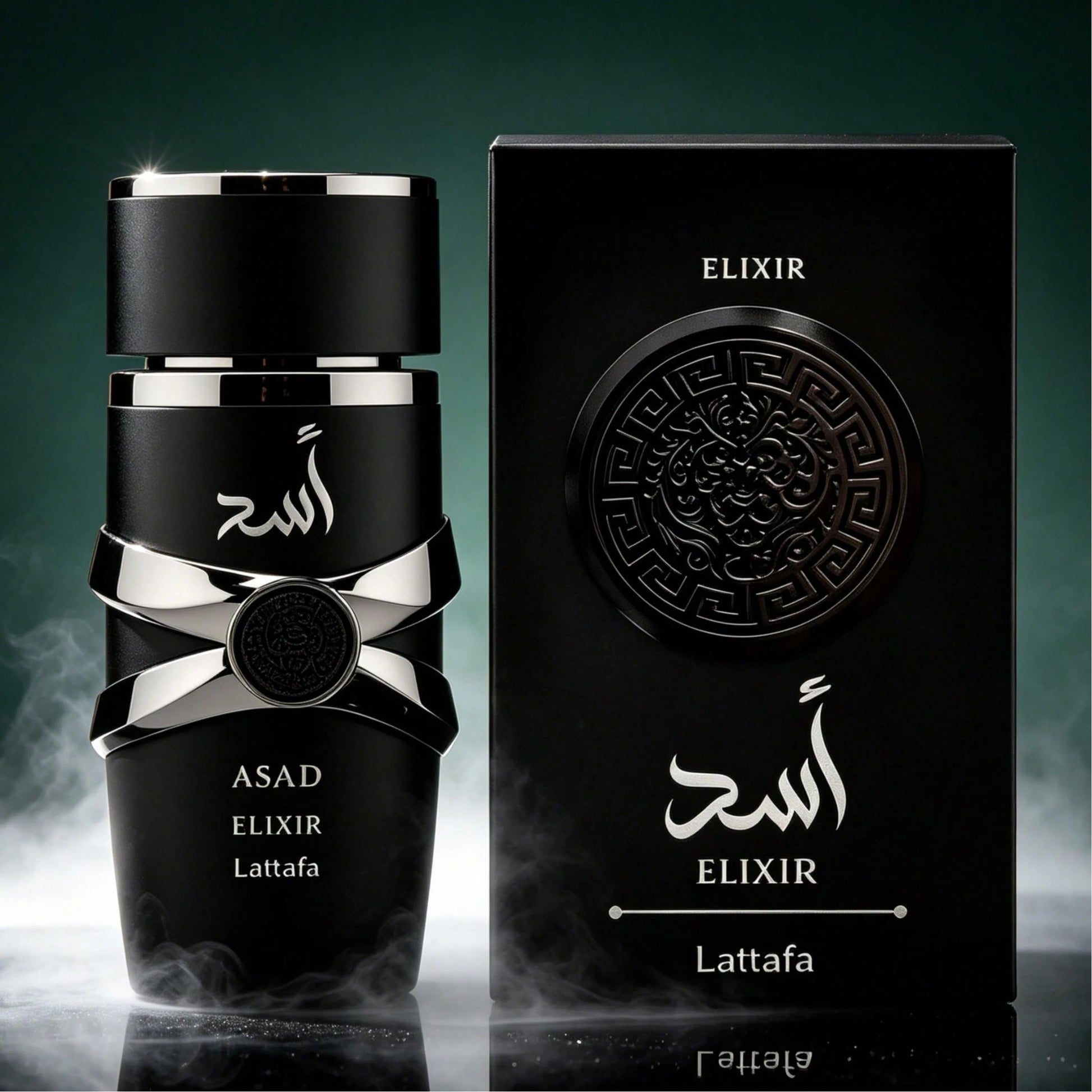 Lattafa Asad Elixir 3.4 Fl Oz 100ml Men's Eau De Parfum Intense Woody Cedarwood Aromatic Scent Creamy Amber Vanilla Long Wear Vaporisateur Perfume Birthday Gift For Guys