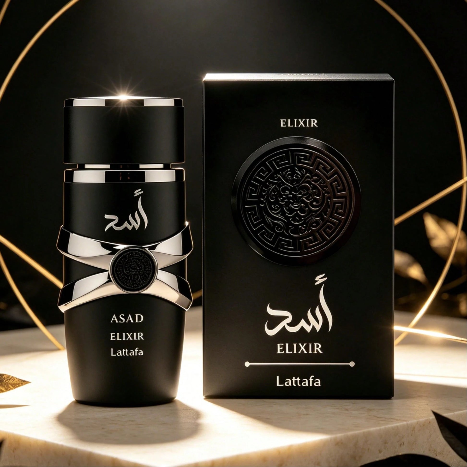 Lattafa Asad Elixir 3.4 Fl Oz 100ml Men's Eau De Parfum Intense Woody Cedarwood Aromatic Scent Creamy Amber Vanilla Long Wear Vaporisateur Perfume Birthday Gift For Guys