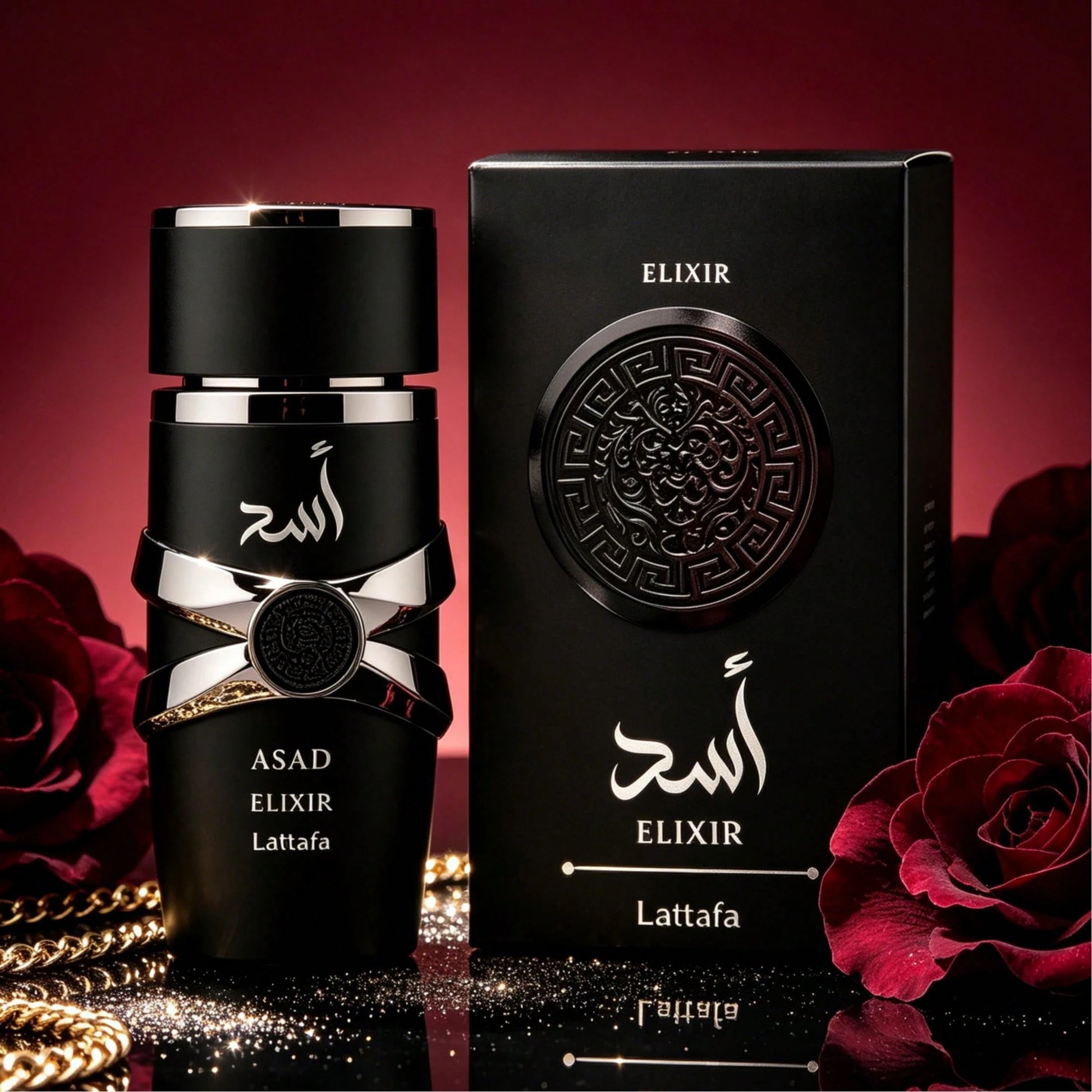 Lattafa Asad Elixir 3.4 Fl Oz 100ml Men's Eau De Parfum Intense Woody Cedarwood Aromatic Scent Creamy Amber Vanilla Long Wear Vaporisateur Perfume Birthday Gift For Guys