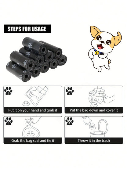 Leak-Proof Pet Waste Bags-1/6/8/10/20/30/40/50Rolls| Thick, Durable, Odor-Control For HygienicFood & Pet Cleanup