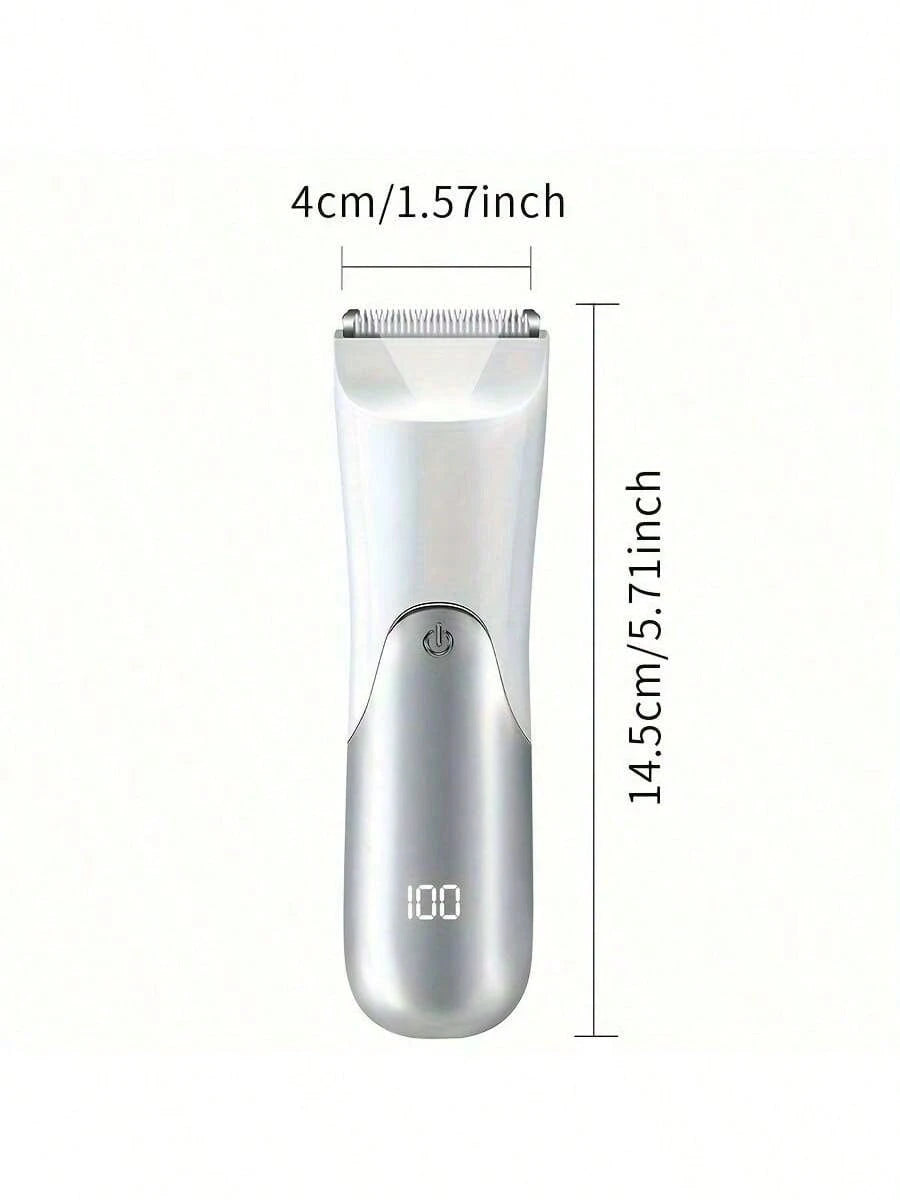 LEATVOOK Men's Electric Hair & Body Trimmer – Skin Ceramic Blade Shaver For Groin, Chest, Back, Legs – Rechargeable Male Hygiene Grooming Tool,Best Valentine's Day Gifts.