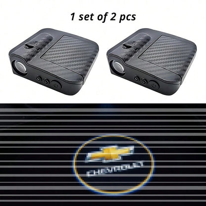 LED Car Puddle Logo Projector Light Door Lights HD Ghost Shadow Projectors Stylish Welcome Custom Lighting With Smart Sensor, Universal Fit, Easy Install, Fashion Car Decor Ambient Interior Decorative