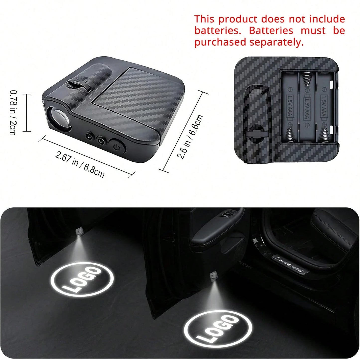 LED Car Puddle Logo Projector Light Door Lights HD Ghost Shadow Projectors Stylish Welcome Custom Lighting With Smart Sensor, Universal Fit, Easy Install, Fashion Car Decor Ambient Interior Decorative