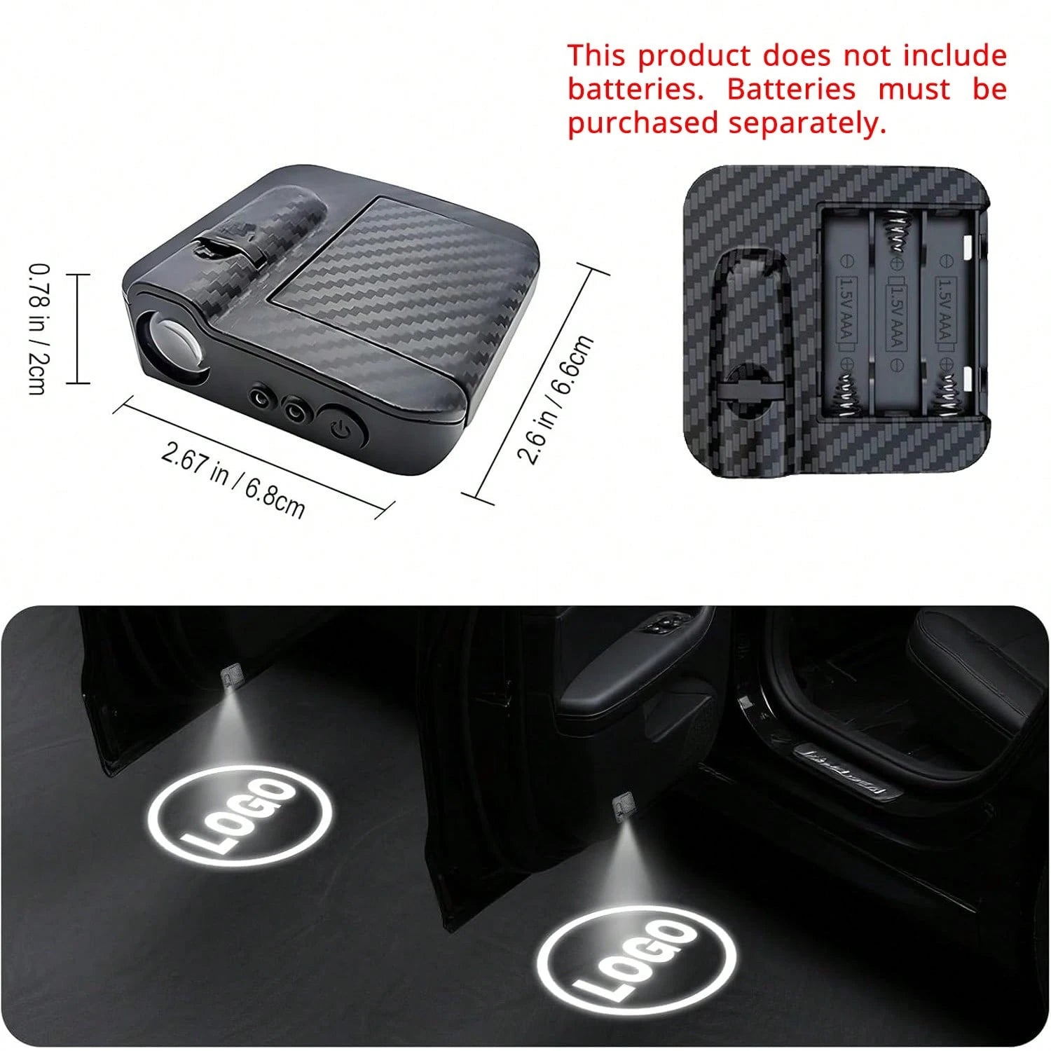 LED Car Puddle Logo Projector Light Door Lights HD Ghost Shadow Projectors Stylish Welcome Custom Lighting With Smart Sensor, Universal Fit, Easy Install, Fashion Car Decor Ambient Interior Decorative