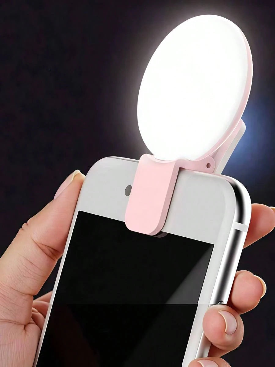 LED Selfie Light, 1pc Portable Selfie Light, Clip-On Light, Smartphone Selfie Light, Suitable For Smartphone And Computer, Suitable For Makeup, Zoom Meeting, Live Streaming, Vlog, Perfect Selfie And V