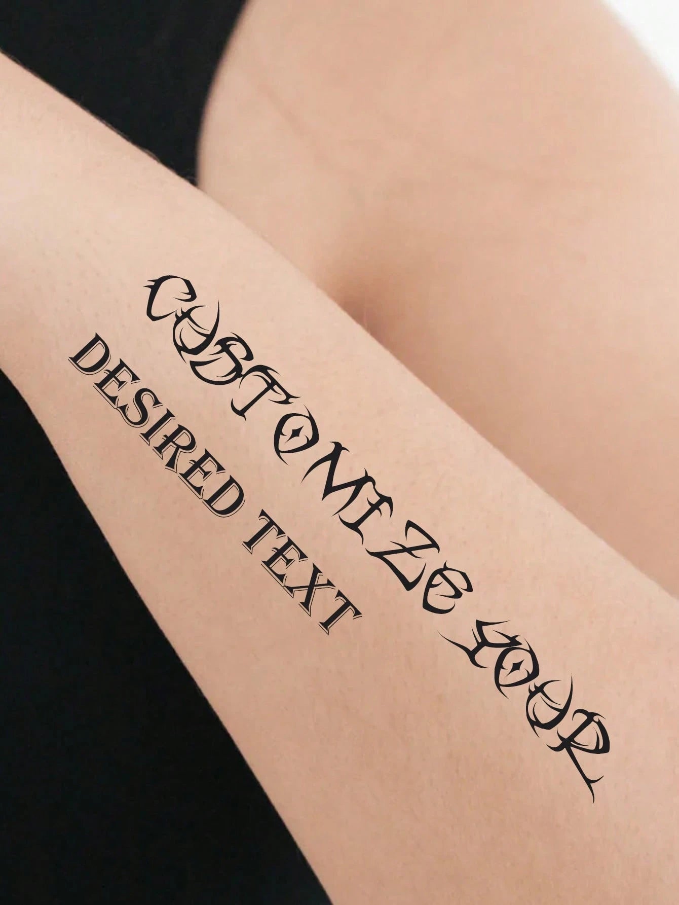 LICVIC 1-20pcs Custom Text Temporary Tattoo Stickers,Personalized Tattoo Sticker,Customizable Valentine'S Day Gifts,Customized Letter Tattoo Stickers,Quote Tattoos,Birthday Gifts, Bachelorette Party,W