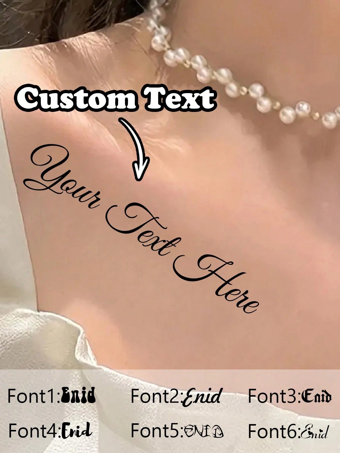 LICVIC 1-20pcs Custom Text Temporary Tattoo Stickers,Personalized Tattoo Sticker,Customizable Valentine'S Day Gifts,Customized Letter Tattoo Stickers,Quote Tattoos,Birthday Gifts, Bachelorette Party,W