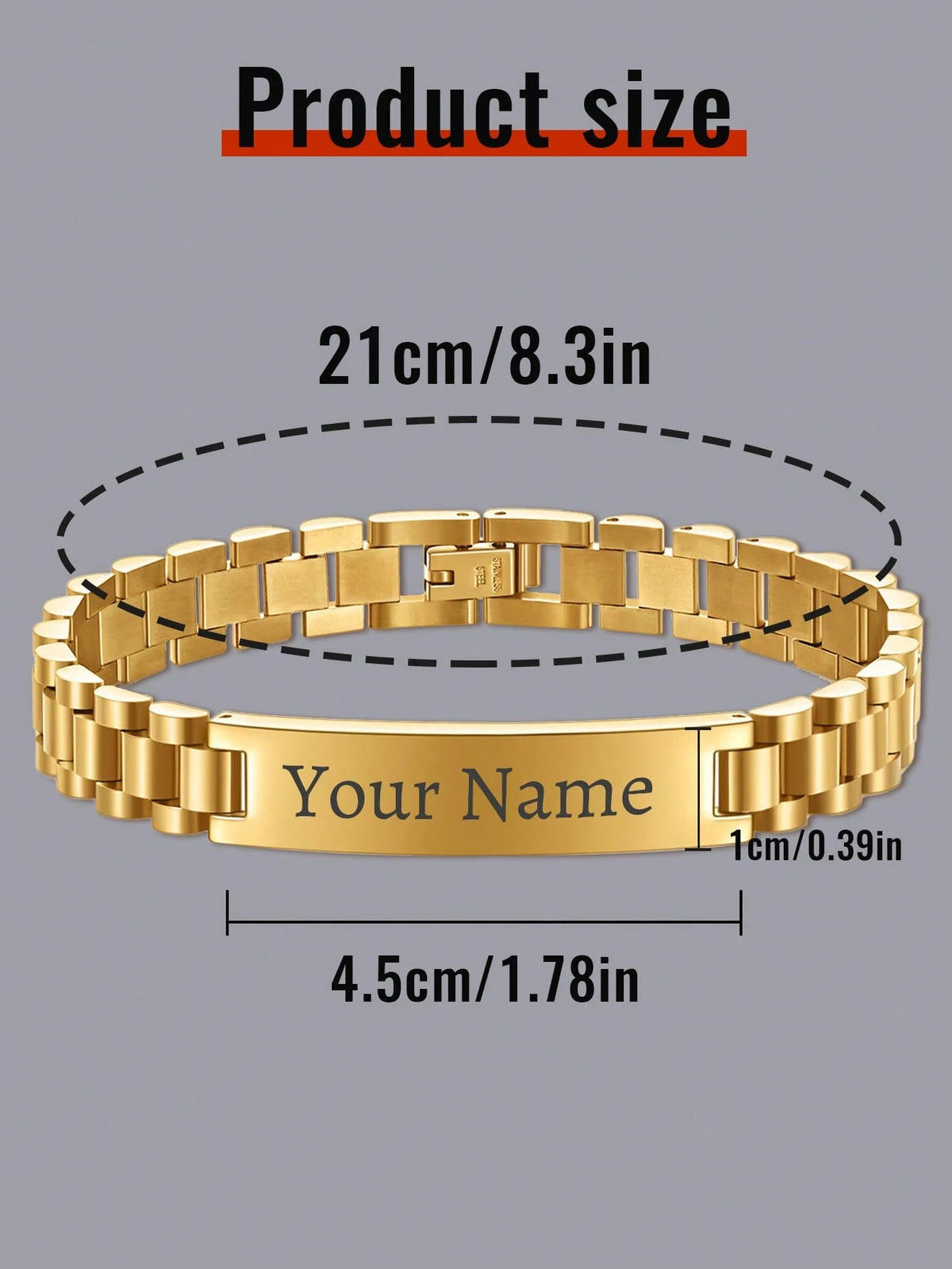 LICVIC Custom Men's Bracelet, Personalized Stainless Steel Bracelet, Customized Couple Bracelet, Customizable Jewelry, Birthday, Wedding, Valentine's Gift