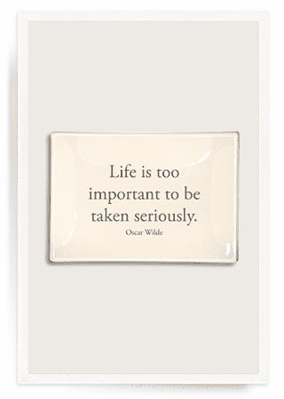 Life Is Too Important Decoupage Glass Tray - Ben's Garden