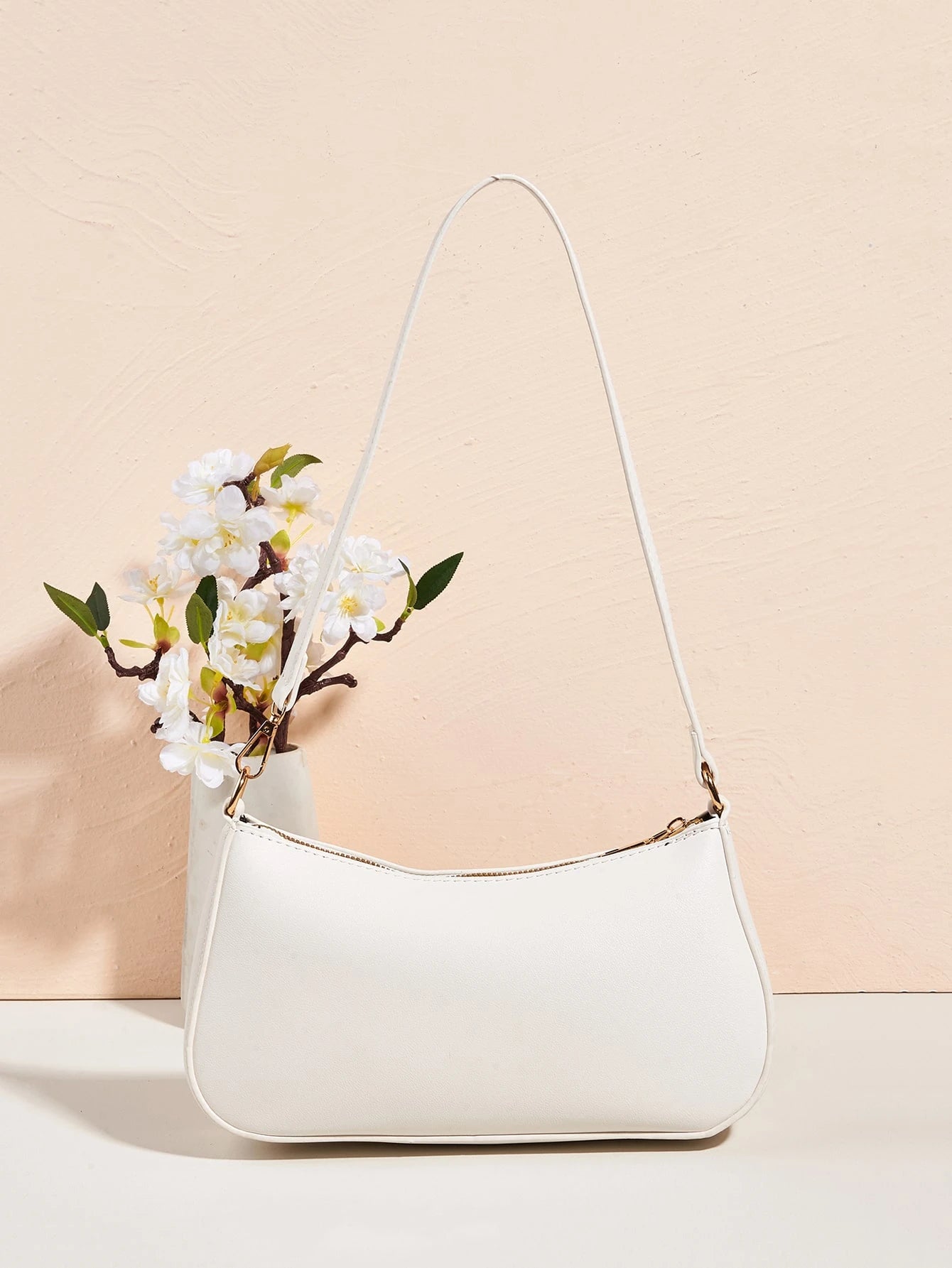 Lightweight,Business Casual Minimalist Zipper Up Shoulder Bag For Teen Girls Women