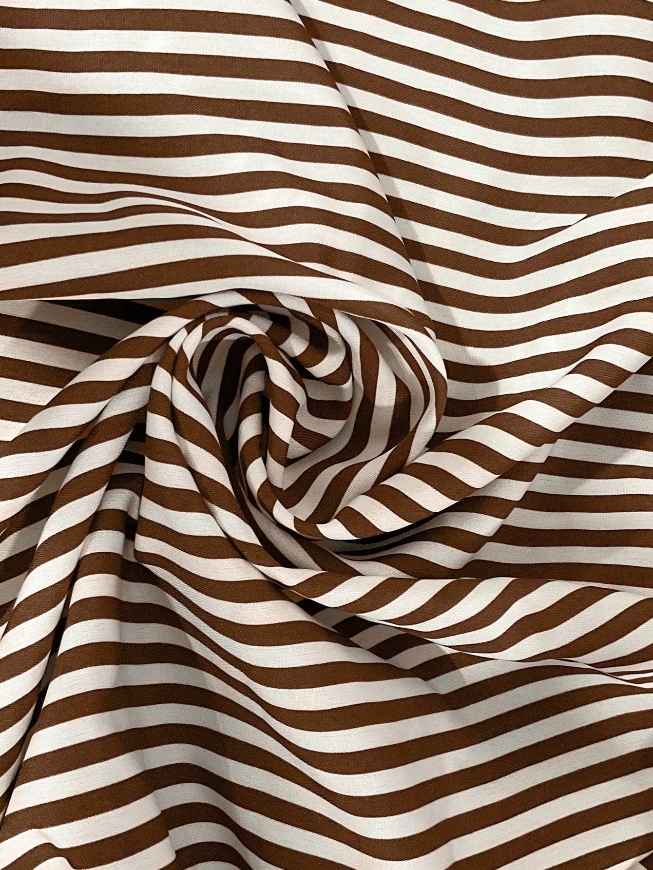 Louniche Women's Casual Striped V-Neck Top, Brown And White Color Block, Short Puff Sleeve With Contrast Trim, Loose Fit Everyday Blouse For Women, Women's Summer Top, Women's Office Top