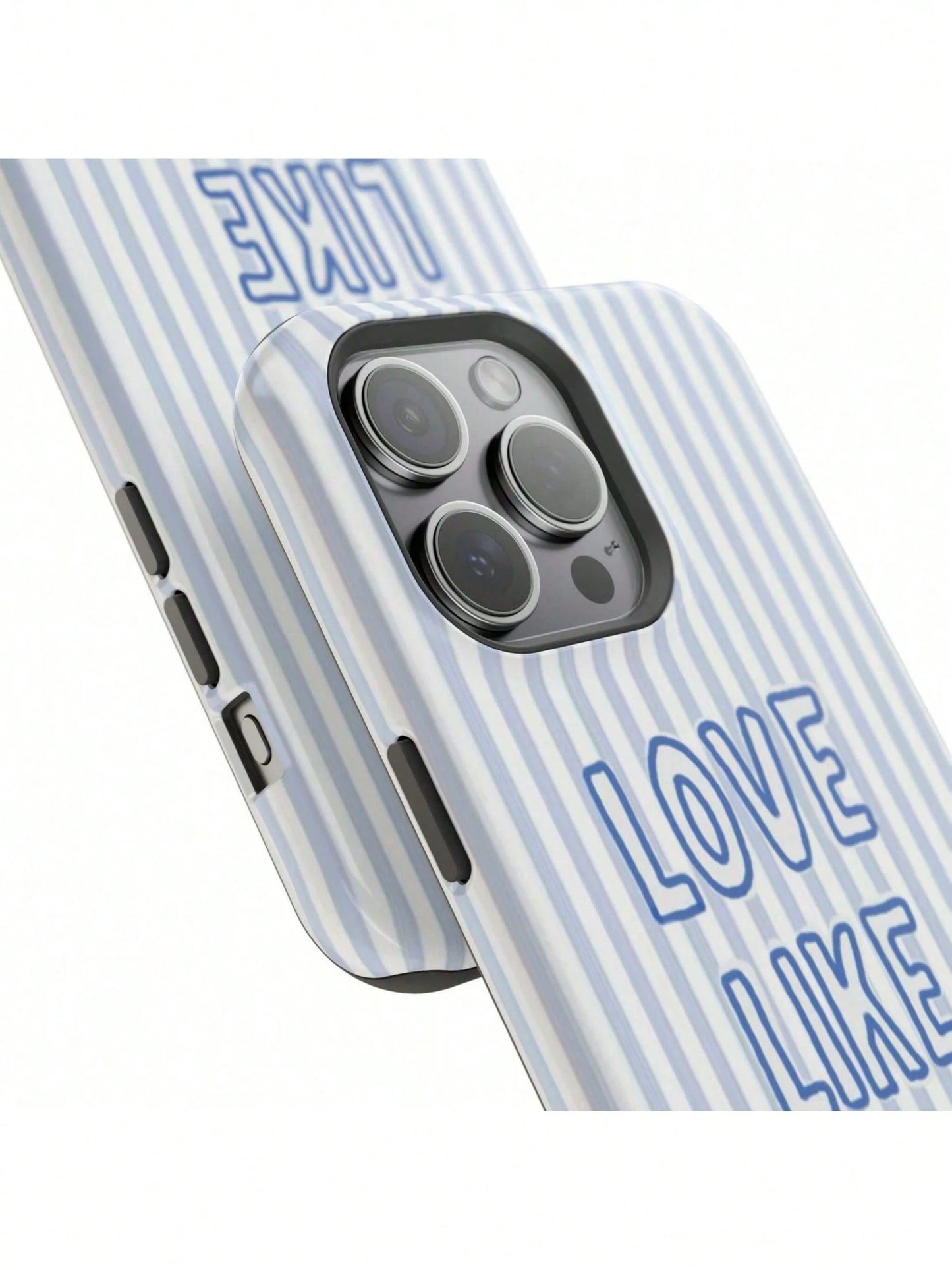 "Love Like Jesus" Christian Phone Case- Blue Stripe & Bible Verse Aesthetic For IPhone| Suitable For IPhone17/IPhone17 Air/IPhone17 Pro/IPhone17 Pro Max/16 Pro Max/15 Pro Max/14 Pro Max/13 Pro M