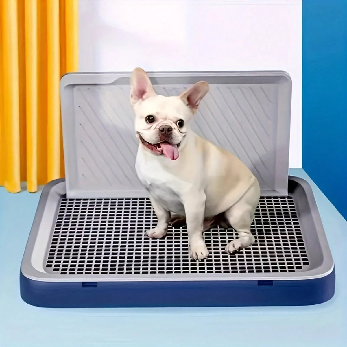 LOVEWE Splash-Proof Wall-Mounted Dog Toilet- Thickened Polypropylene Pet Litter Tray, Removable Easy-Clean For Small & Medium Dogs