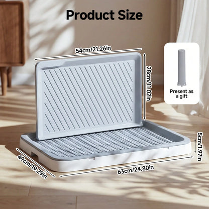 LOVEWE Splash-Proof Wall-Mounted Dog Toilet- Thickened Polypropylene Pet Litter Tray, Removable Easy-Clean For Small & Medium Dogs