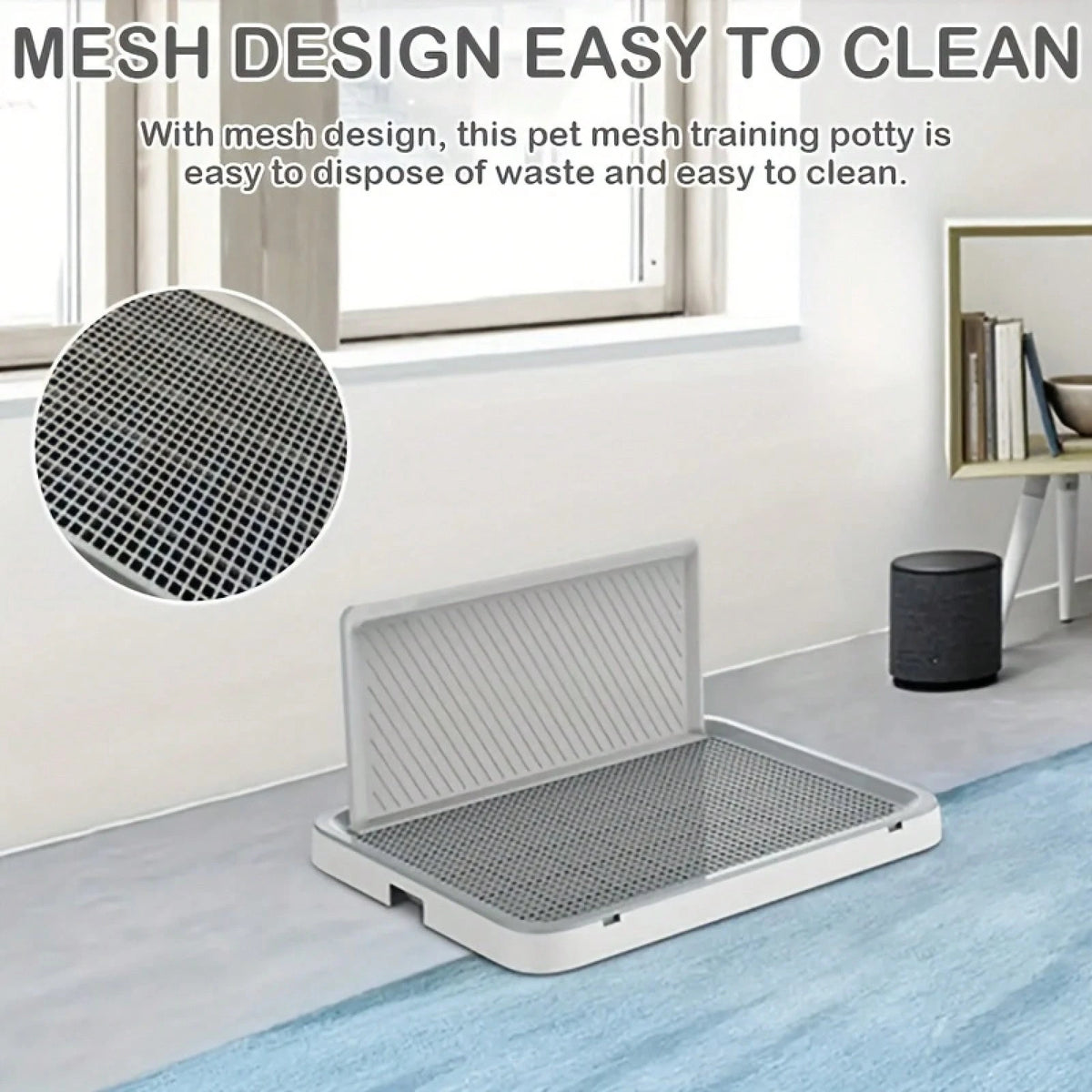 LOVEWE Splash-Proof Wall-Mounted Dog Toilet- Thickened Polypropylene Pet Litter Tray, Removable Easy-Clean For Small & Medium Dogs