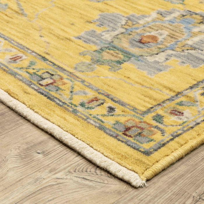 Oriental Weavers Area Rugs Lucca Area Rugs 2863g Oushak Yellow Wool-Nylon Blend In 8 Sizes