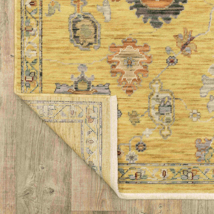 Oriental Weavers Area Rugs Lucca Area Rugs 2863g Oushak Yellow Wool-Nylon Blend In 8 Sizes