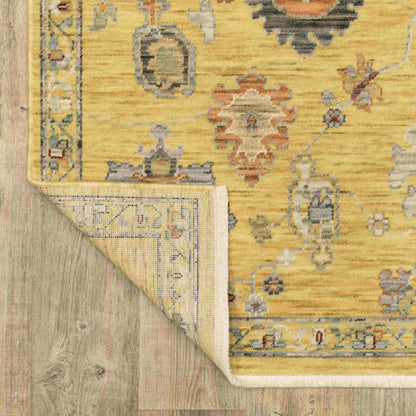 Oriental Weavers Area Rugs Lucca Area Rugs 2863g Oushak Yellow Wool-Nylon Blend In 8 Sizes